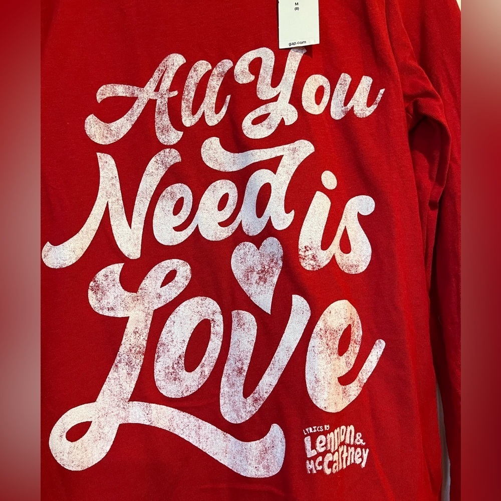 Gap Long sleeve All you need is love t-shirt - Picture 2 of 4